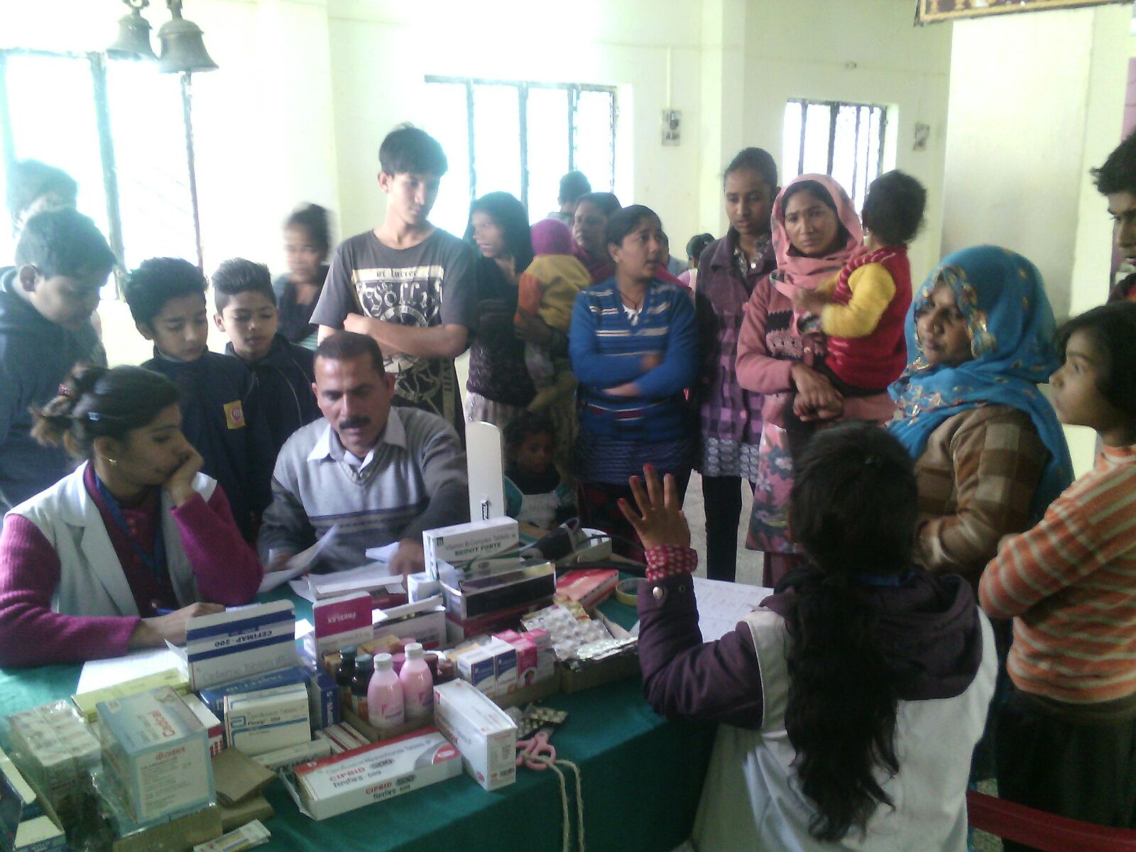 Healthcare professional supporting community